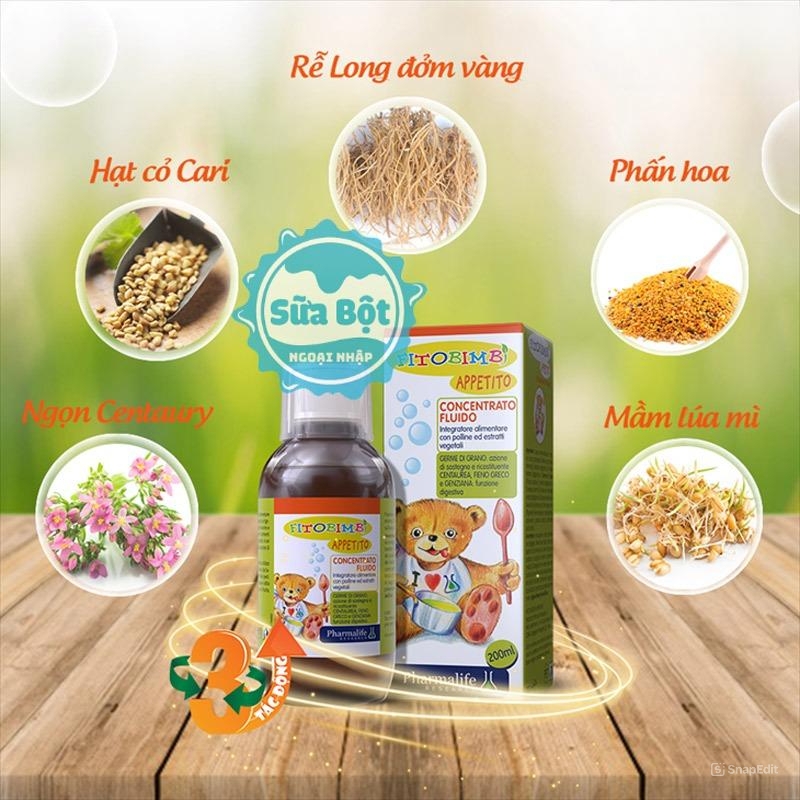 Siro Fitobimbi Appetito hỗ trợ tăng cường tiêu hóa 200ml (6 tháng - 12 tuổi)