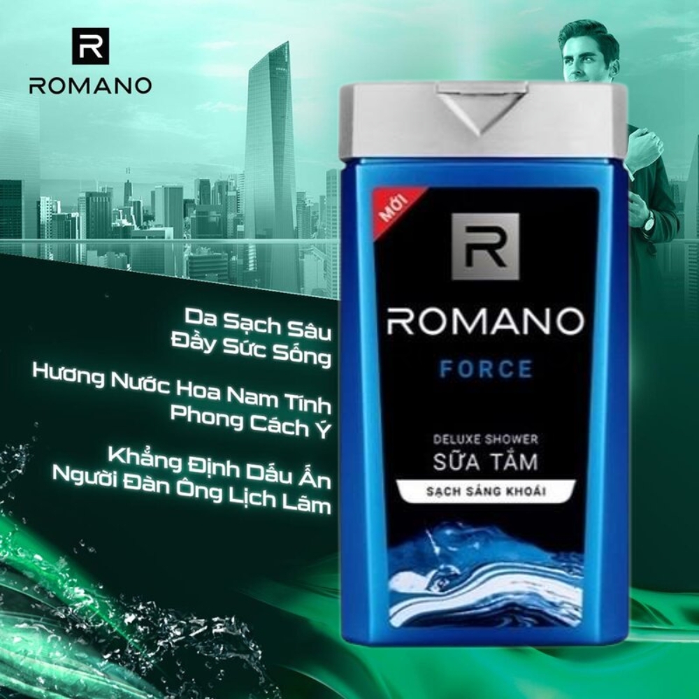 Sữa tắm hương nước hoa Romano Classic/Attitude/Force/Gentleman 180g