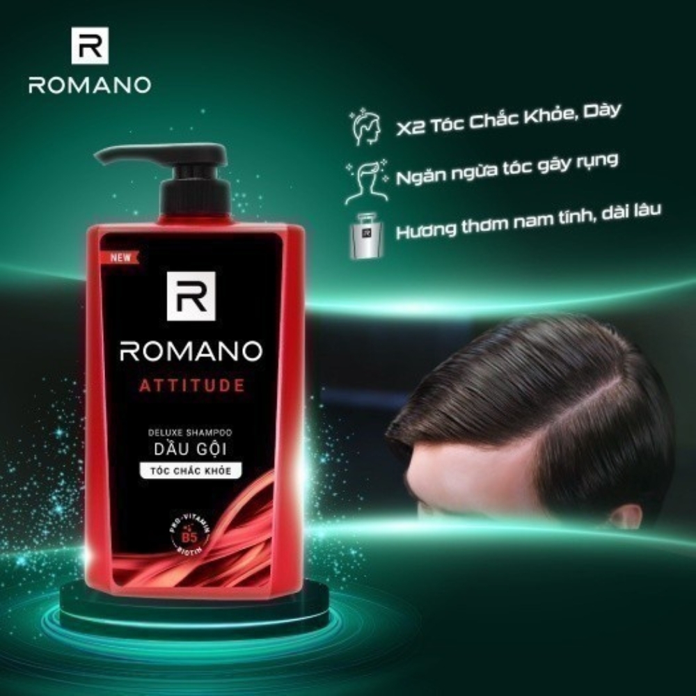 Dầu gội hương nước hoa Romano Classic/Attitude 900g
