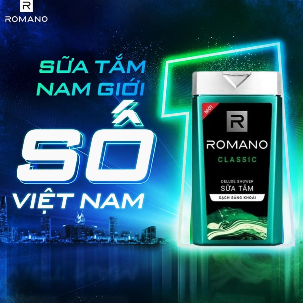 Sữa tắm hương nước hoa Romano Classic/Attitude/Force/Gentleman 180g
