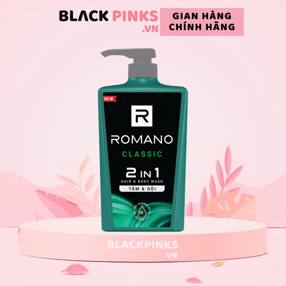 Tắm gội 2in1 hương nước hoa Romano Classic/Attitude/Force 650g