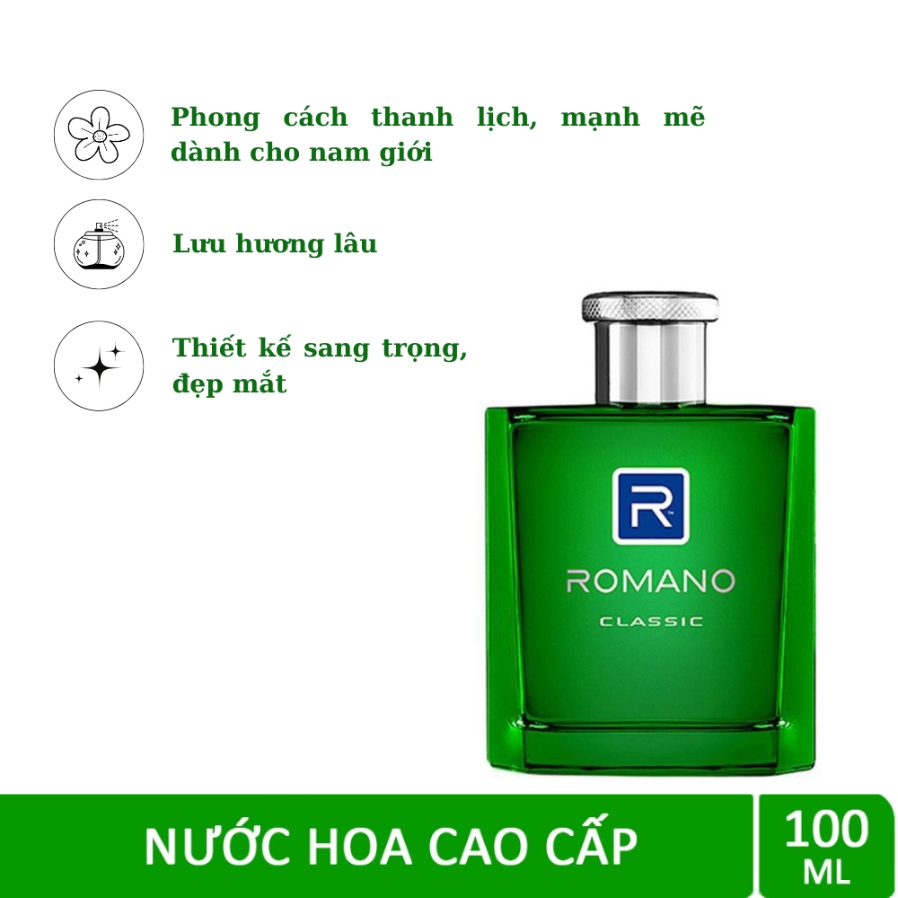 Nước hoa nam Romano Classic 100ml