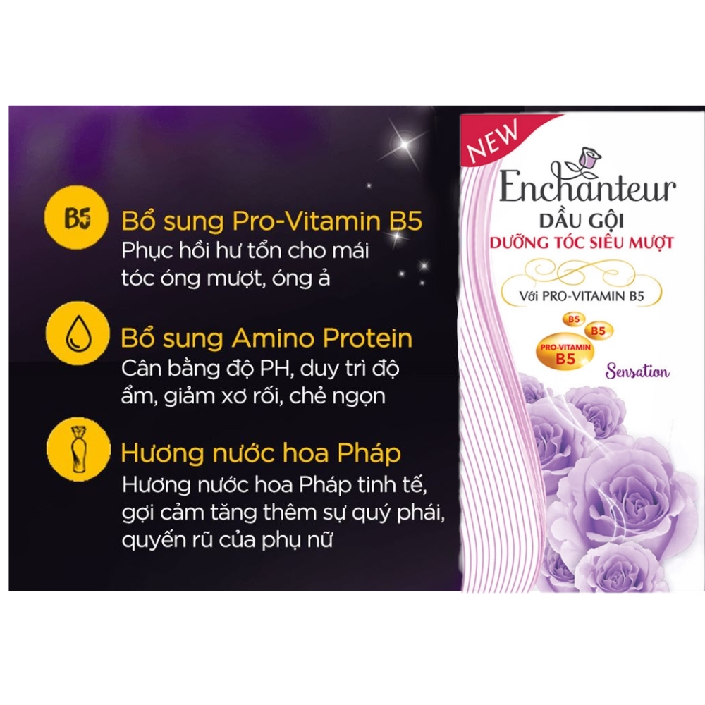 Dây 12 gói 6g dầu gội dưỡng tóc Enchanteur Sensation