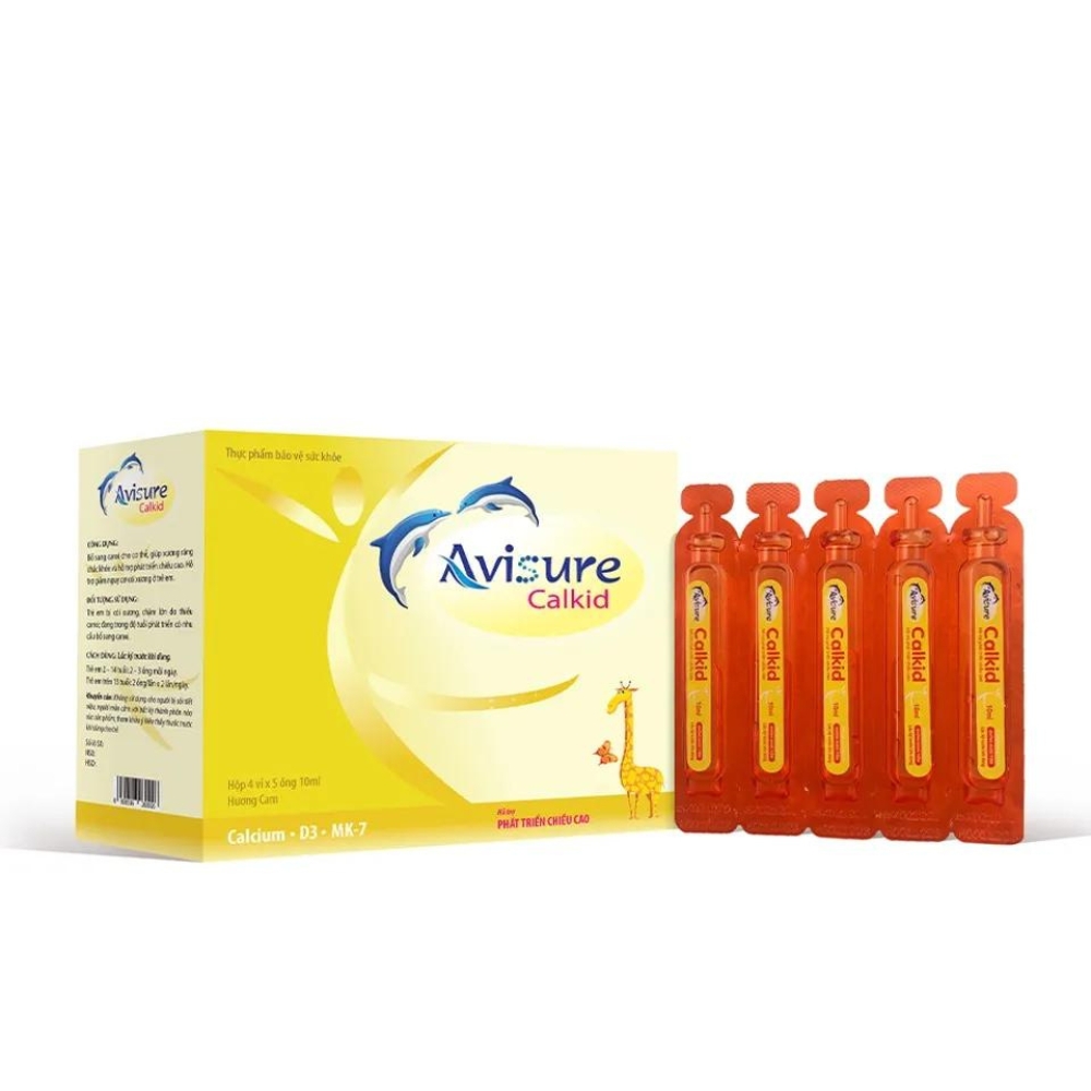 Siro Avisure Calkid hỗ trợ phát triển chiều cao 30 ống cho bé từ 2 tuổi