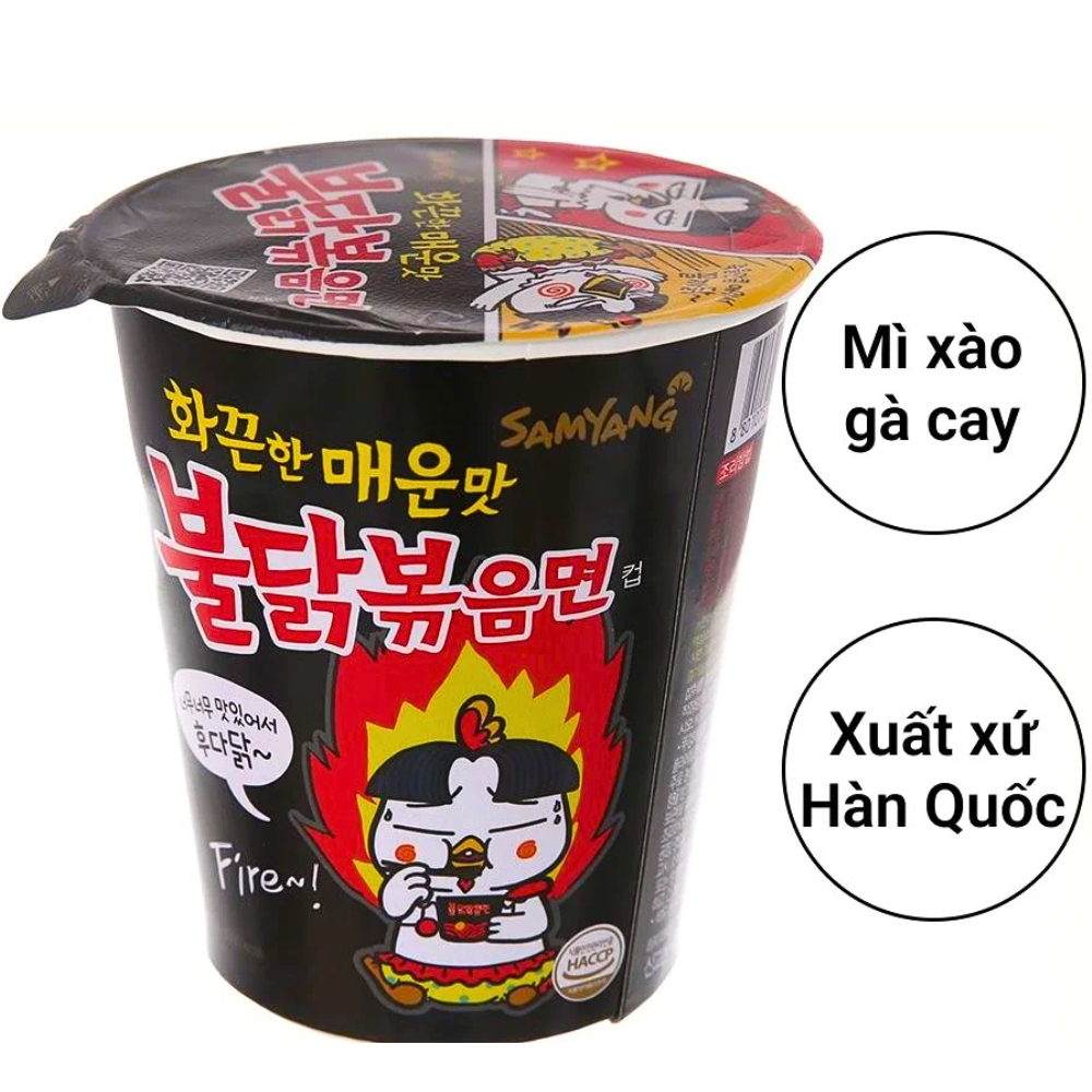 Thùng 30 ly mì khô gà cay Samyang 70g