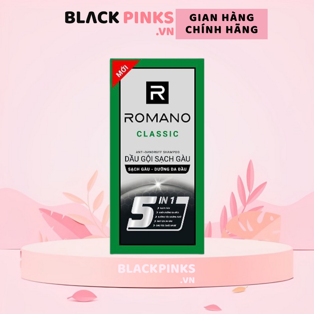 Dây 14 gói 5g dầu gội sạch gàu hương nước hoa Romano Classic/Force