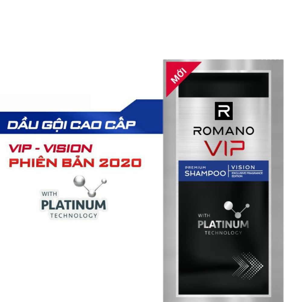 Dây 14 gói 5g dầu gội hương nước hoa cao cấp Romano VIP Vision/Passion