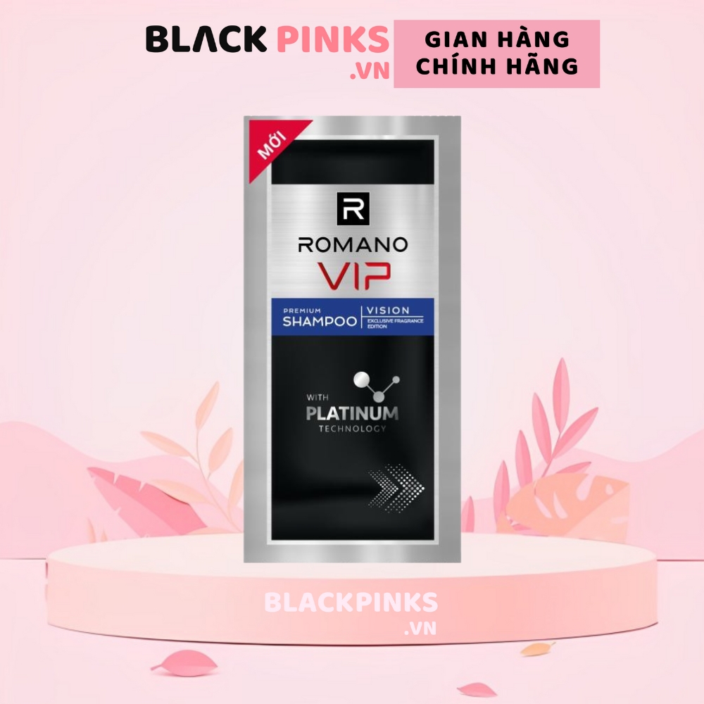 Dây 14 gói 5g dầu gội hương nước hoa cao cấp Romano VIP Vision/Passion