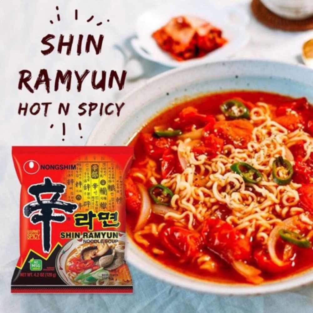 Lốc 5 gói mì cay Hàn Quốc Shin Ramyun 120g/gói