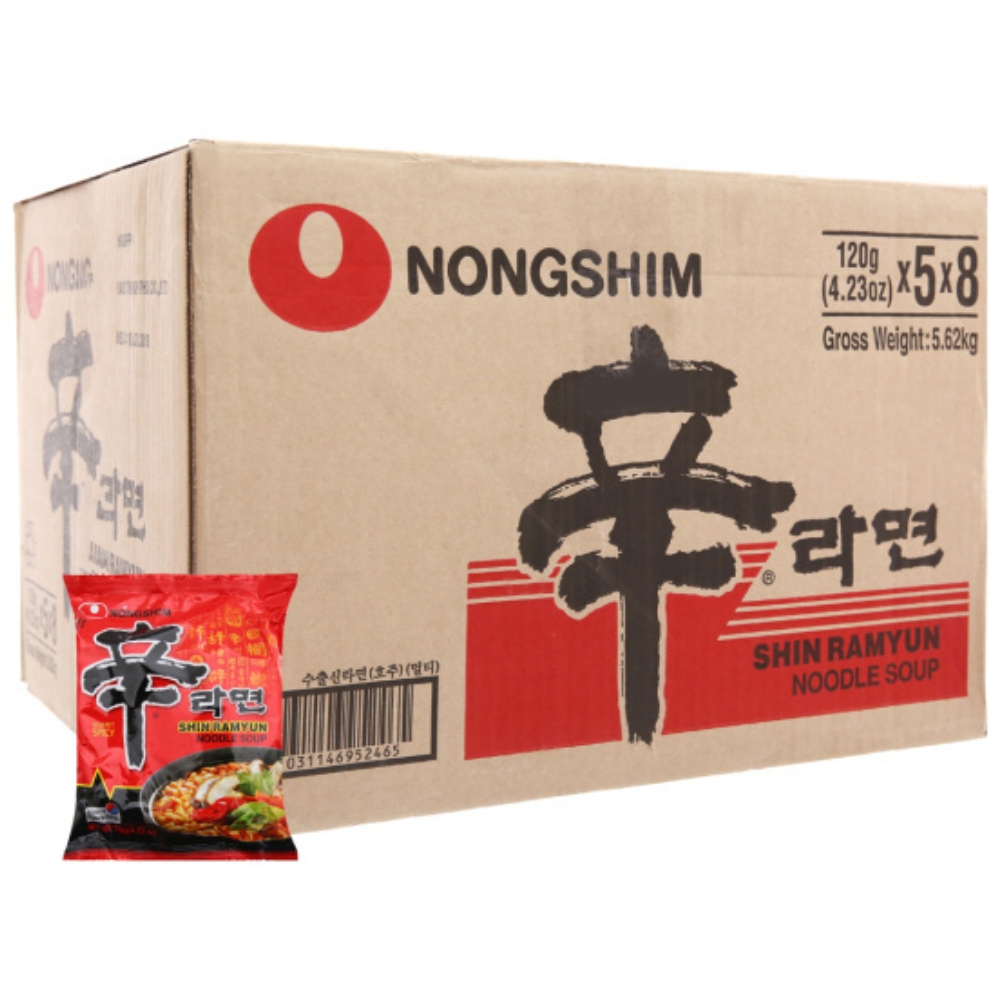 Thùng 40 gói mì cay Hàn Quốc Shin Ramyun 120g/gói