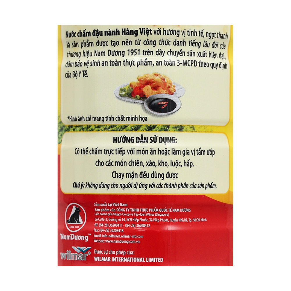 Nước chấm Nam Dương đậu nành Hàng Việt chai 500ml