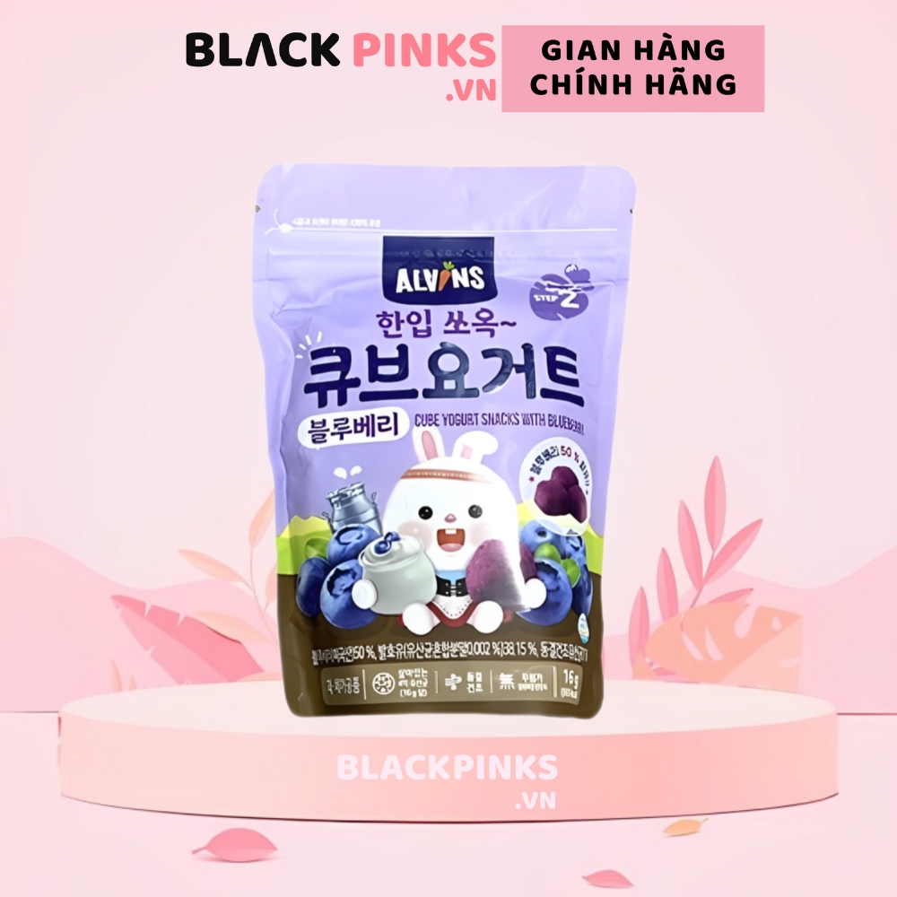 Sữa chua khô sấy lạnh cho bé vị việt quất/vị dâu Alvins 16g dành cho bé từ 1 tuổi