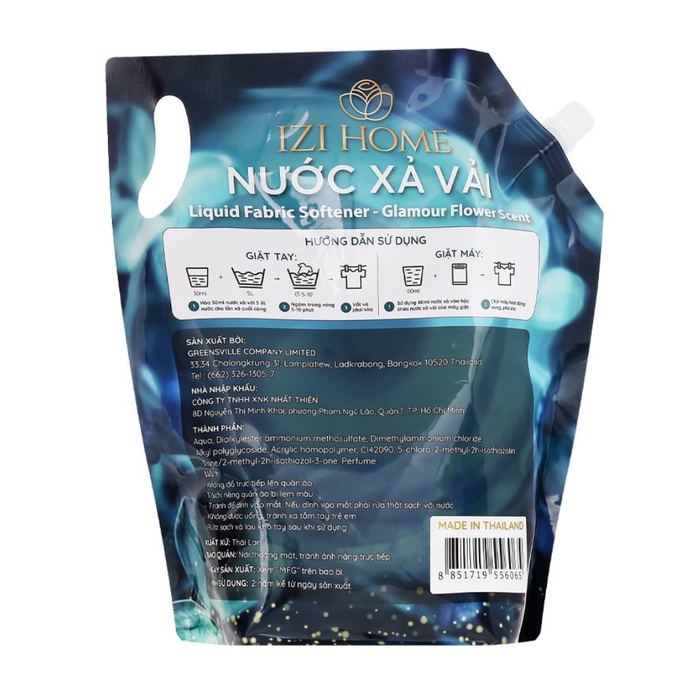 Nước xả vải Izi home nước hoa say đắm 1.6L