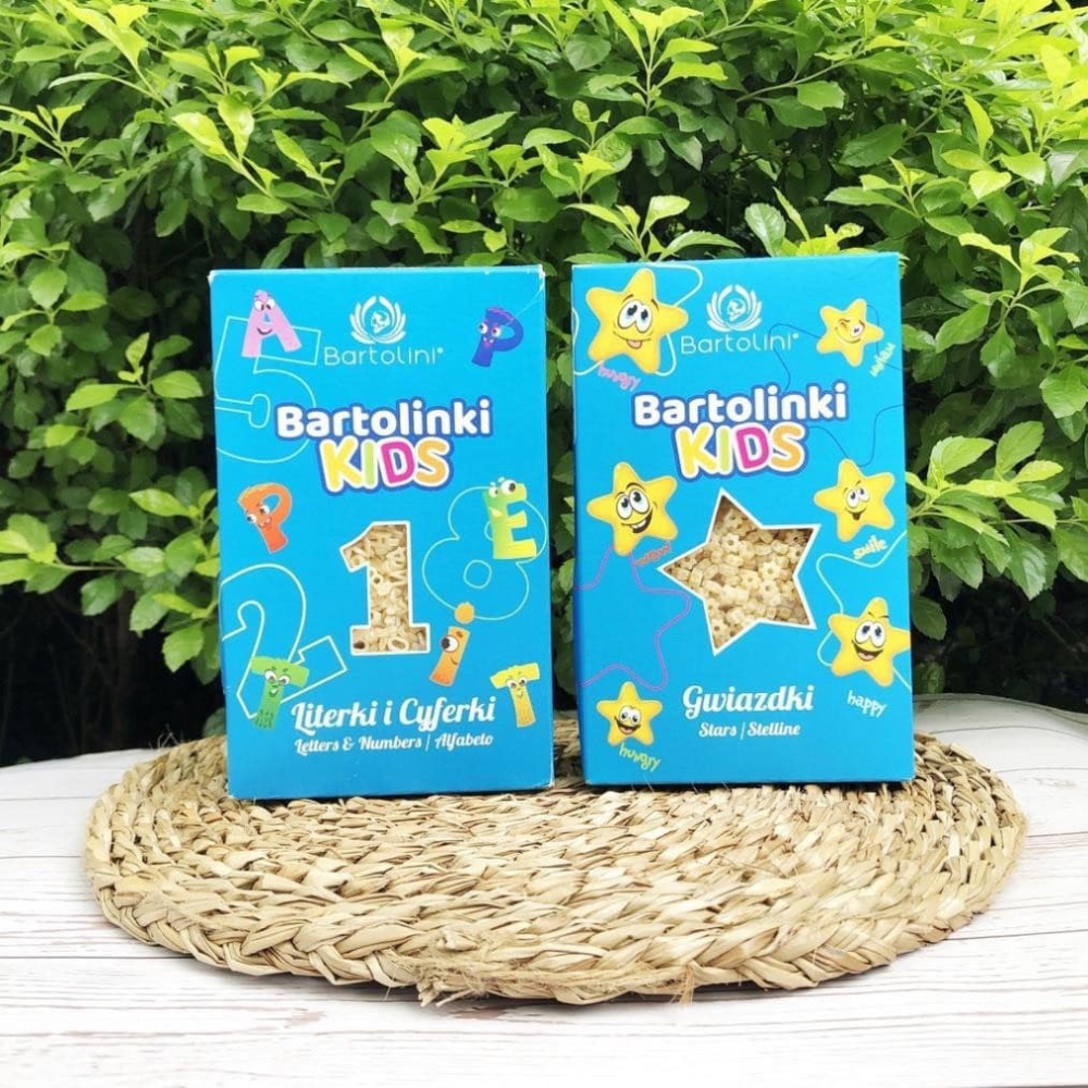 Mì nui cho bé hình ngôi sao/hình chữ cái và số Bartolini 250g dành cho bé từ 8 tháng tuổi