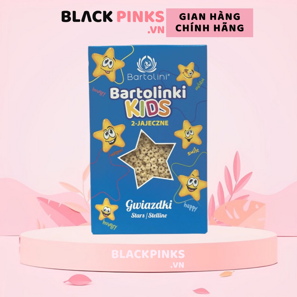 Mì nui cho bé hình ngôi sao/hình chữ cái và số Bartolini 250g dành cho bé từ 8 tháng tuổi