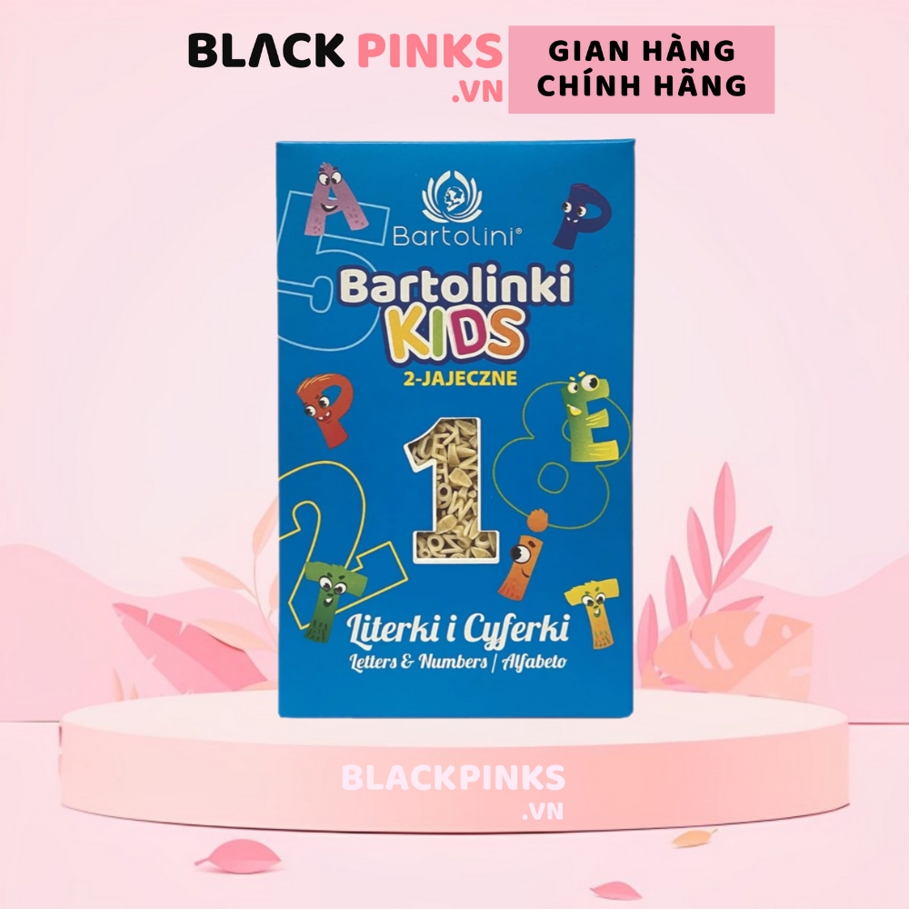 Mì nui cho bé hình ngôi sao/hình chữ cái và số Bartolini 250g dành cho bé từ 8 tháng tuổi