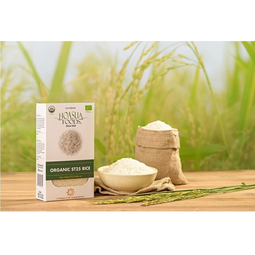 Gạo trắng hữu cơ ST25 Hoa Sữa 1kg