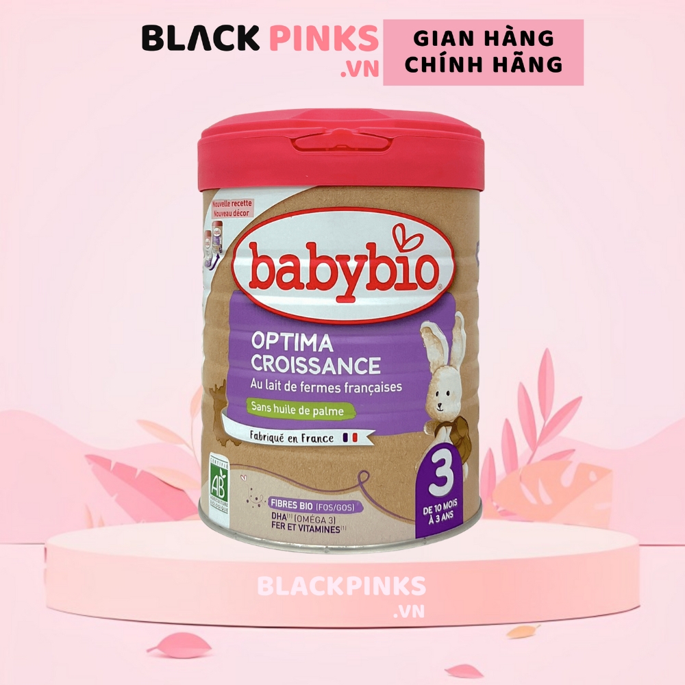 Sữa bò hữu cơ Babybio số 1/số 2/số 3 dòng Optima bổ sung lợi khuẩn 800g dành cho bé từ sơ sinh đến 36 tháng tuổi