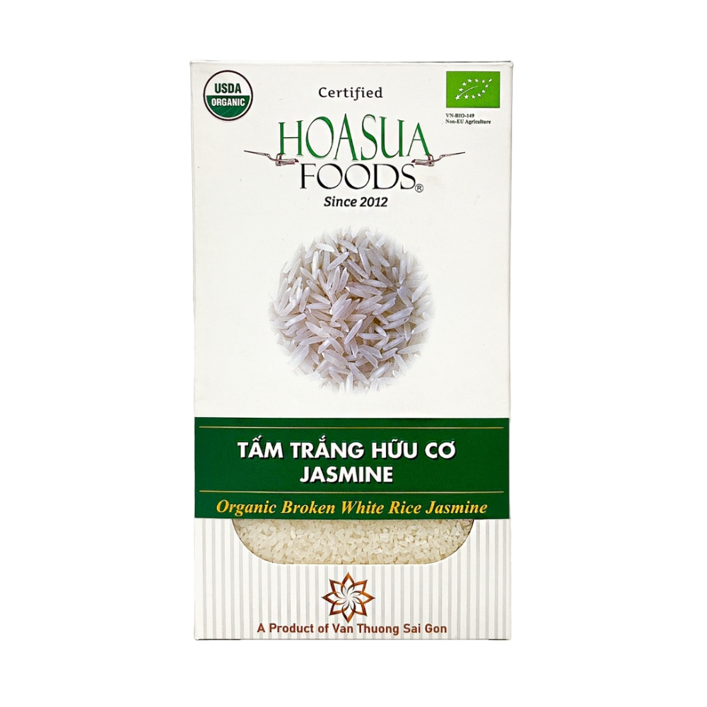 Gạo tấm trắng hữu cơ Jasmine Hoa Sữa 1kg
