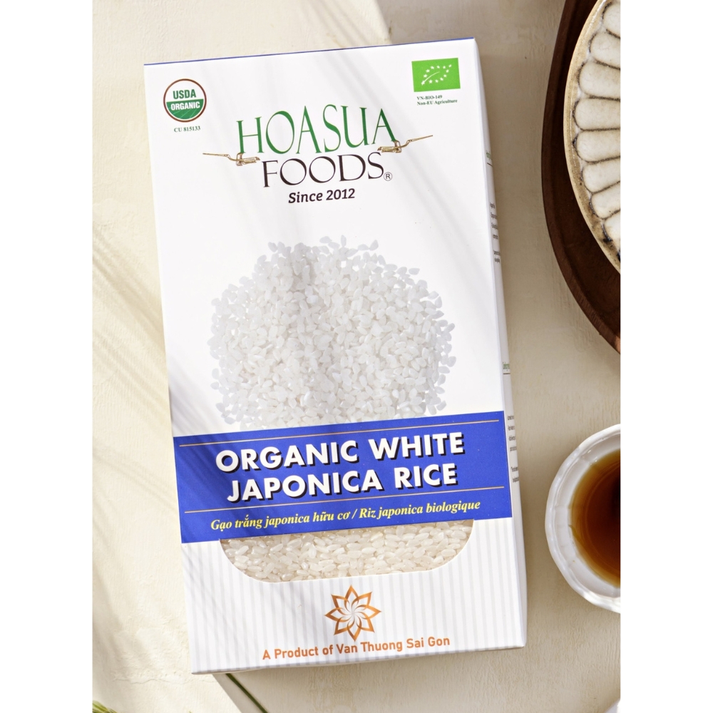 Gạo trắng hữu cơ Japonica Hoa Sữa 1kg