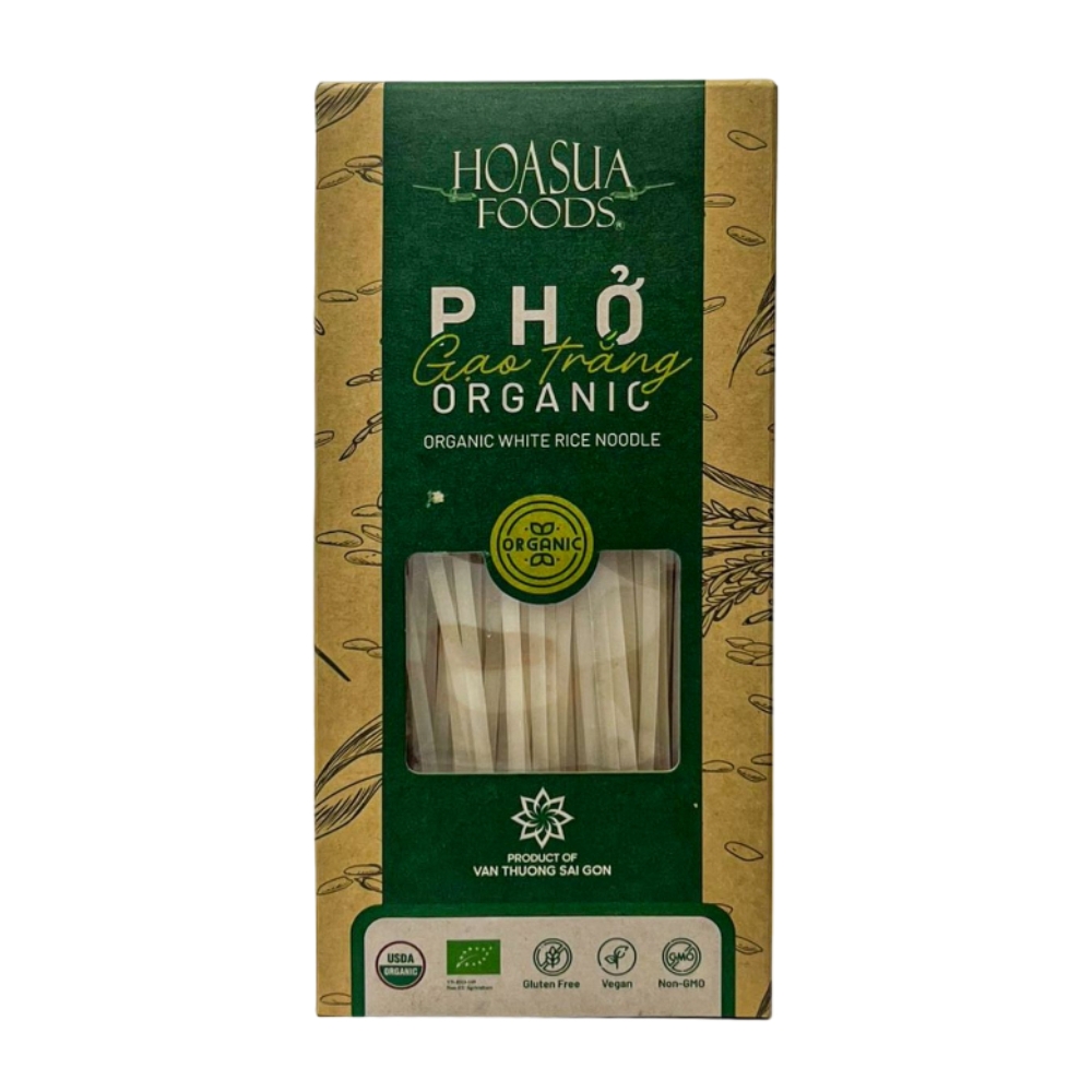 Phở gạo trắng/lứt hữu cơ Hoa Sữa 250g