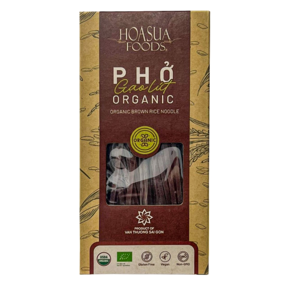 Phở gạo trắng/lứt hữu cơ Hoa Sữa 250g
