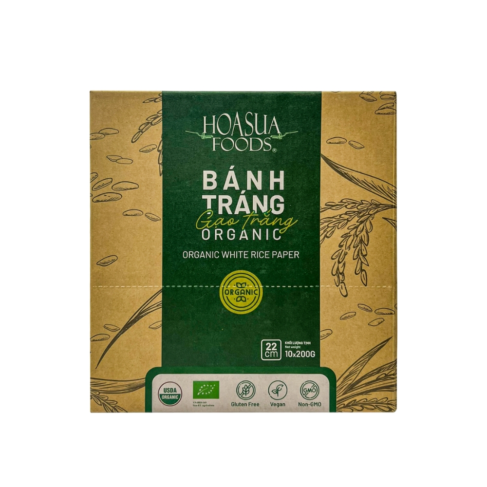Bánh tráng gạo trắng/lứt hữu cơ Hoa Sữa 200g