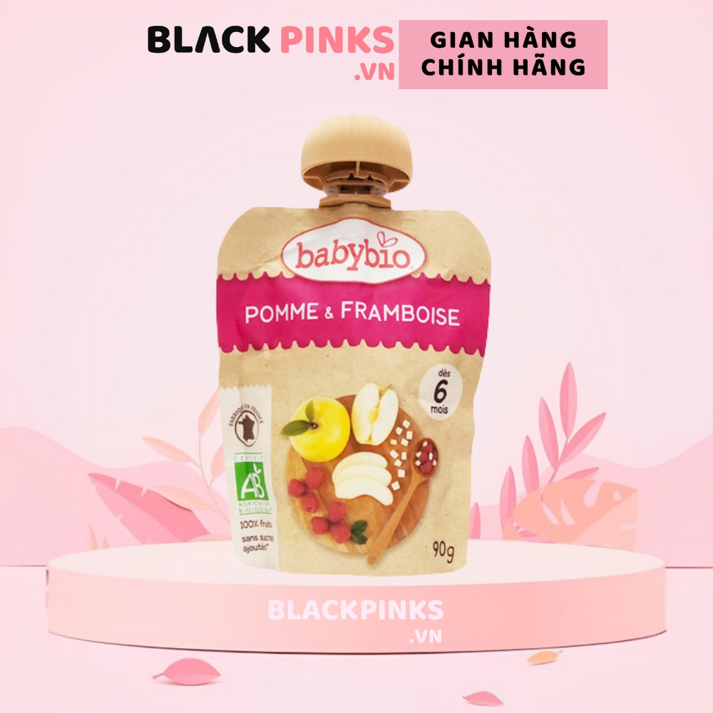 Trái cây nghiền hữu cơ cho bé nhiều vị Babybio 90g dành cho bé từ 6 tháng tuổi trở lên