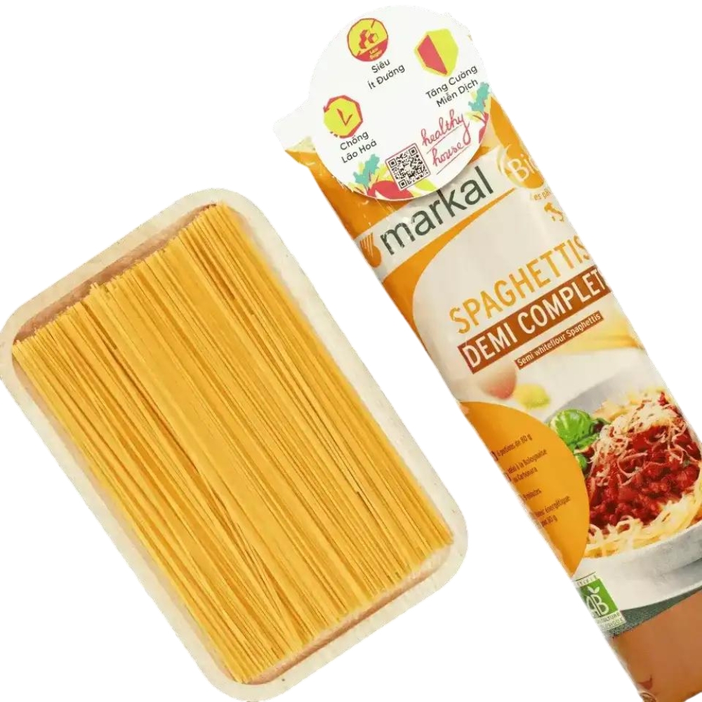Mì spaghetti bán lứt hữu cơ Markal 500g