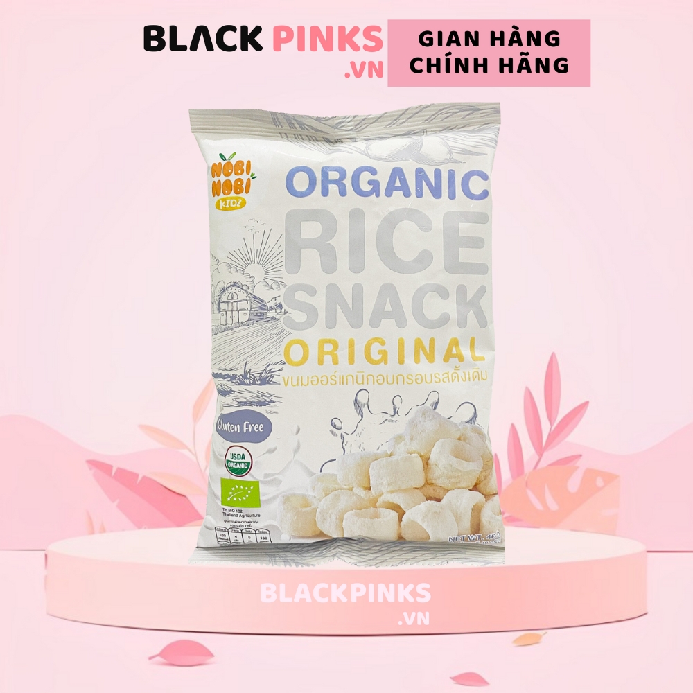 Thực phẩm bổ sung bánh snack gạo hữu cơ Nobi Nobi vị phô mai/vị socola/vị truyền thống 40g dành cho bé từ 18 tháng tuổi