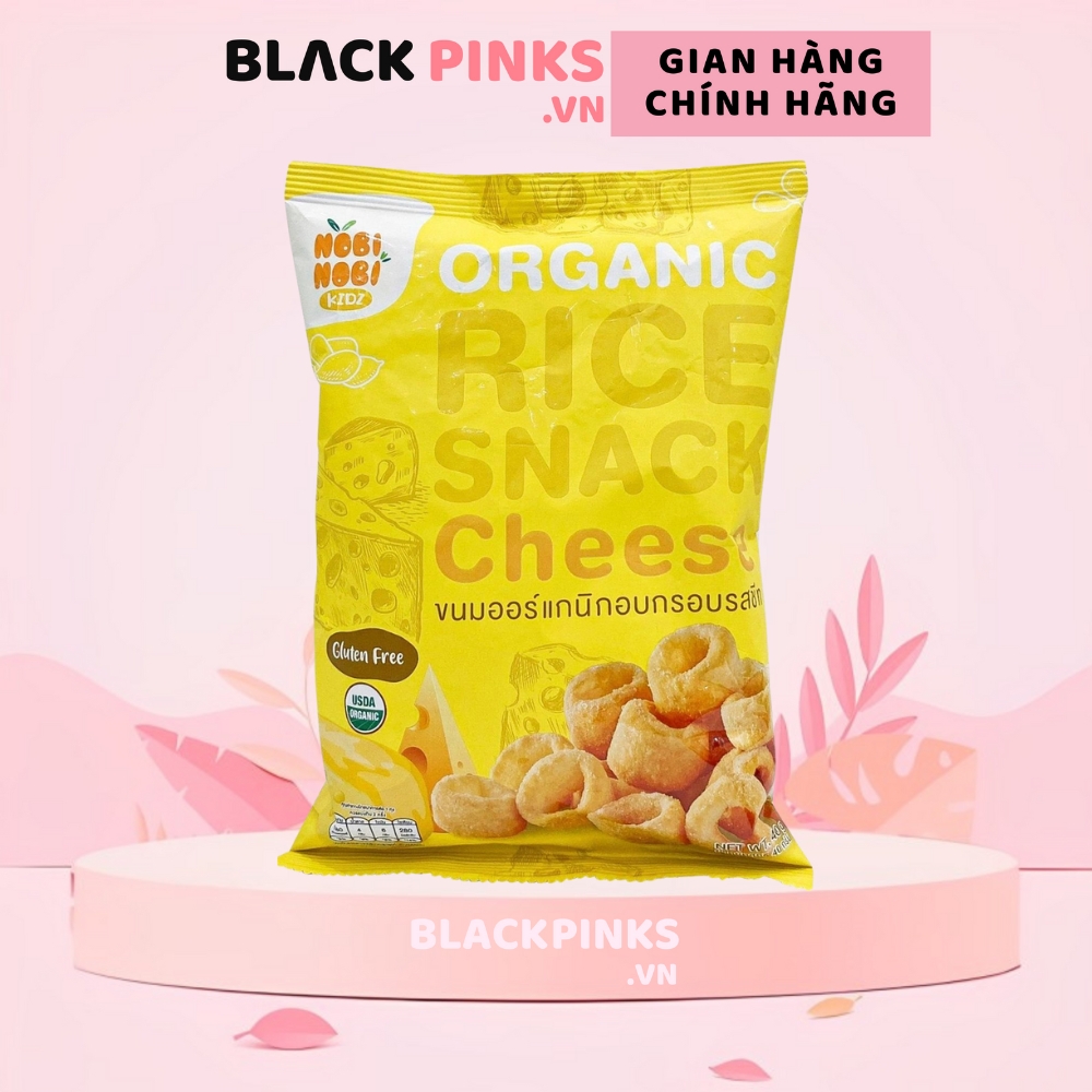 Thực phẩm bổ sung bánh snack gạo hữu cơ Nobi Nobi vị phô mai/vị socola/vị truyền thống 40g dành cho bé từ 18 tháng tuổi