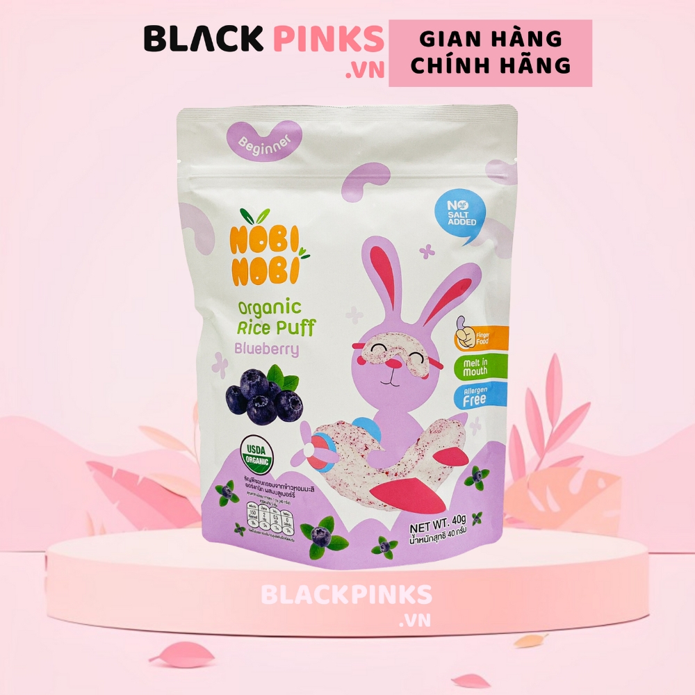 Thực phẩm bổ sung bánh gạo ăn dặm hữu cơ cho bé Nobi Nobi các vị 40g dành cho bé từ 6 tháng tuổi trở lên