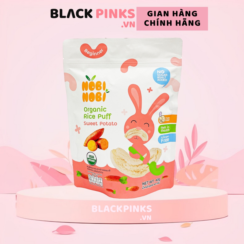 Thực phẩm bổ sung bánh gạo ăn dặm hữu cơ cho bé Nobi Nobi các vị 40g dành cho bé từ 6 tháng tuổi trở lên