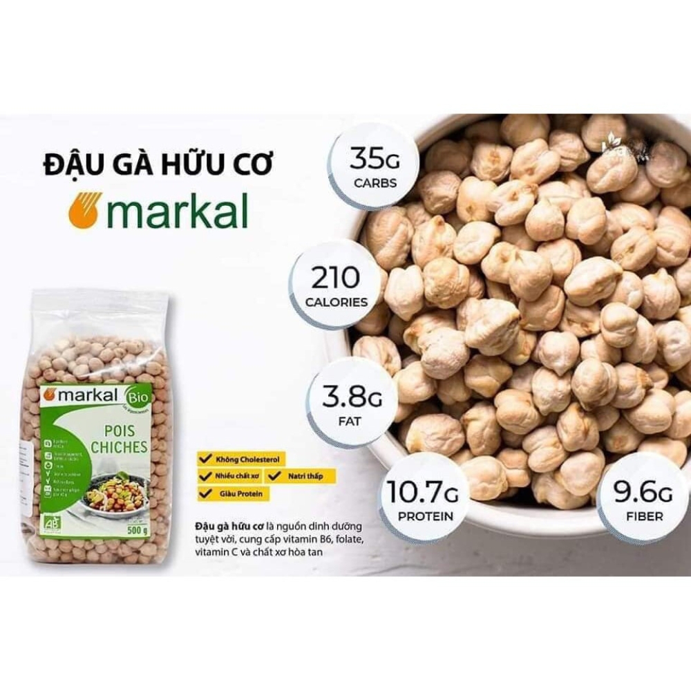 Hạt kê/đậu gà/hạt diêm mạch/yến mạch cán mỏng/hạt lúa mạch ngọc trai hữu cơ đã bóc vỏ Markal 500g