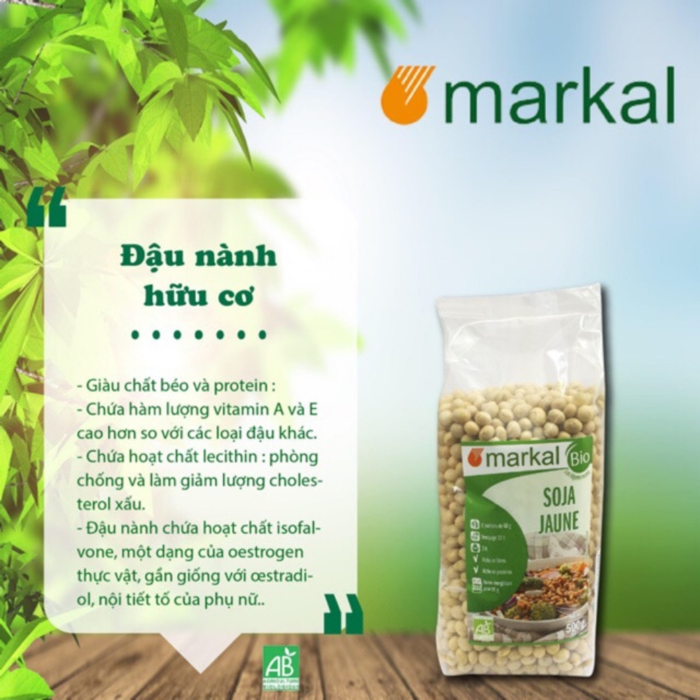 Kiều mạch cán dẹt/đậu lăng đỏ cam san hô/đậu hà lan/đậu đỏ azuki/đậu nành/ nguyên hạt/đậu xanh hữu cơ Markal 500g