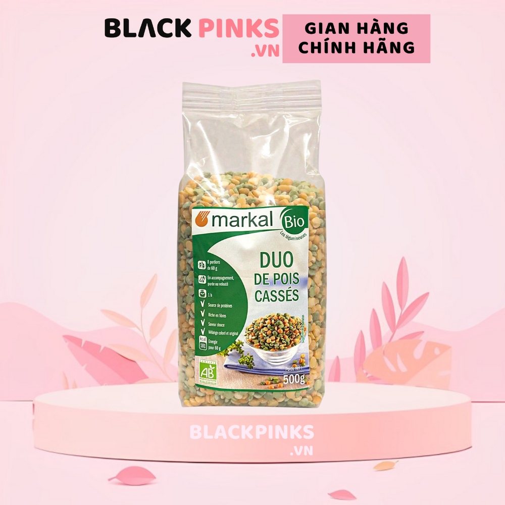 Kiều mạch cán dẹt/đậu lăng đỏ cam san hô/đậu hà lan/đậu đỏ azuki/đậu nành/ nguyên hạt/đậu xanh hữu cơ Markal 500g