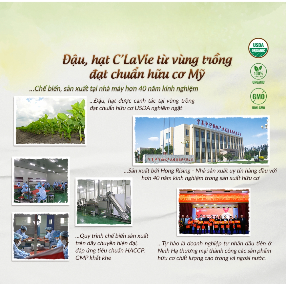 Hạt kê/hạt bí/hạt mè đen/hạt mè vàng/hạt lanh nâu/hạt lanh vàng/hạt chia hữu cơ đã tách vỏ C'LaVie 200g