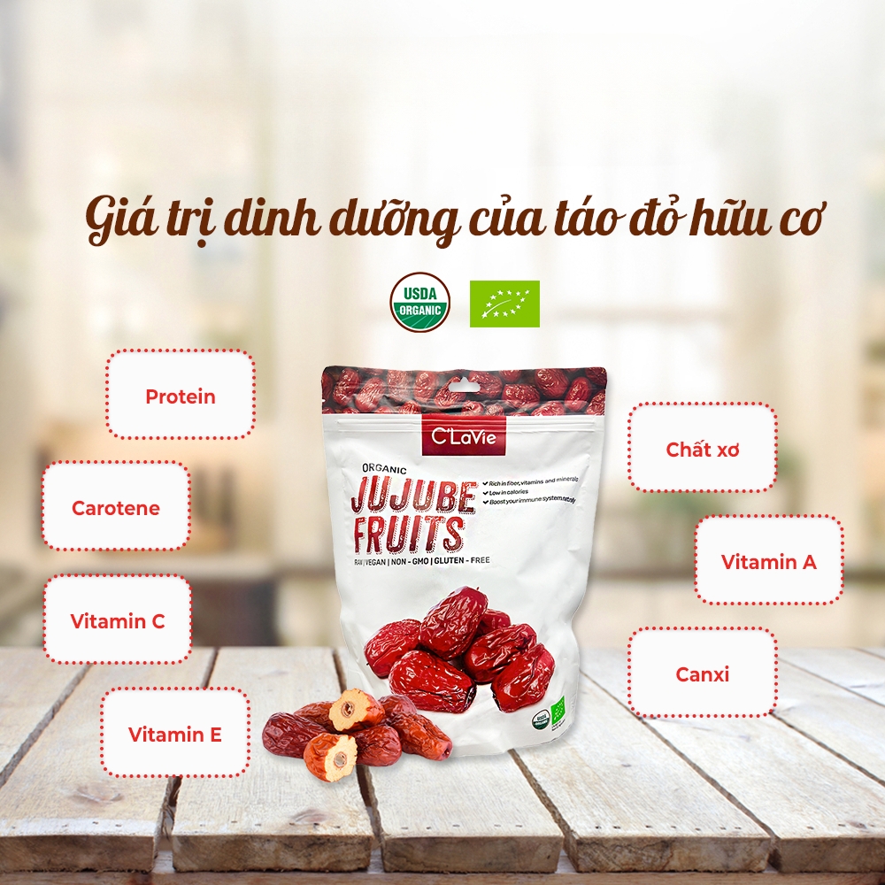 Táo đỏ Ruoqiang hữu cơ C'LaVie 450g