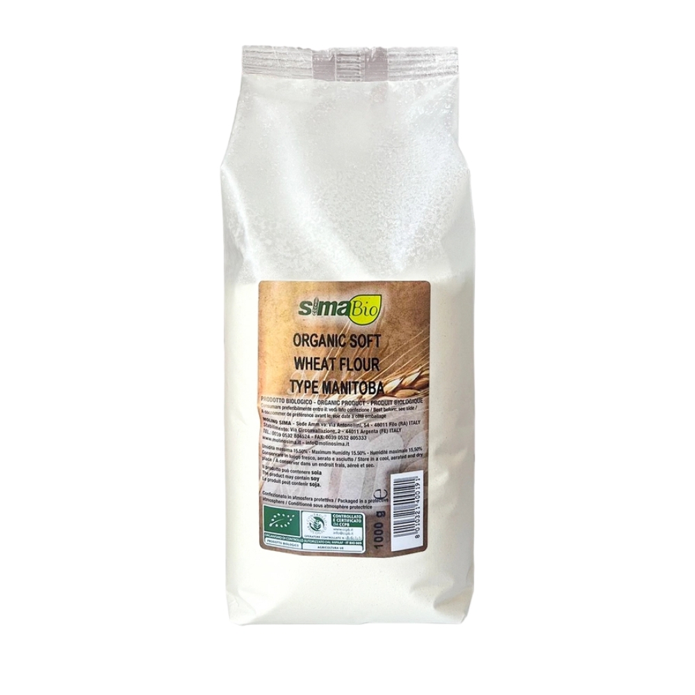 Bột mì trắng đa dụng/nguyên cám/manitoba hữu cơ Sima Bio 1kg