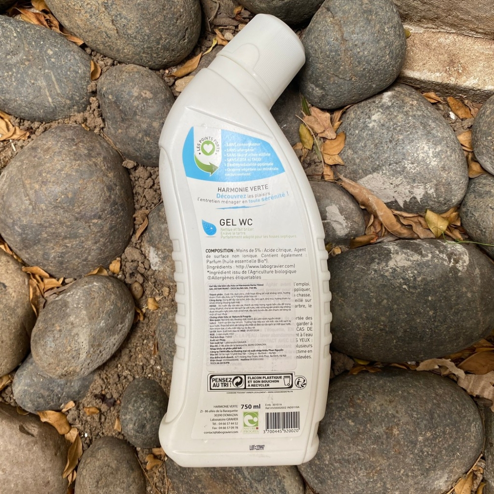 Gel tẩy rửa bồn cầu hữu cơ Harmonie Verte 750ml