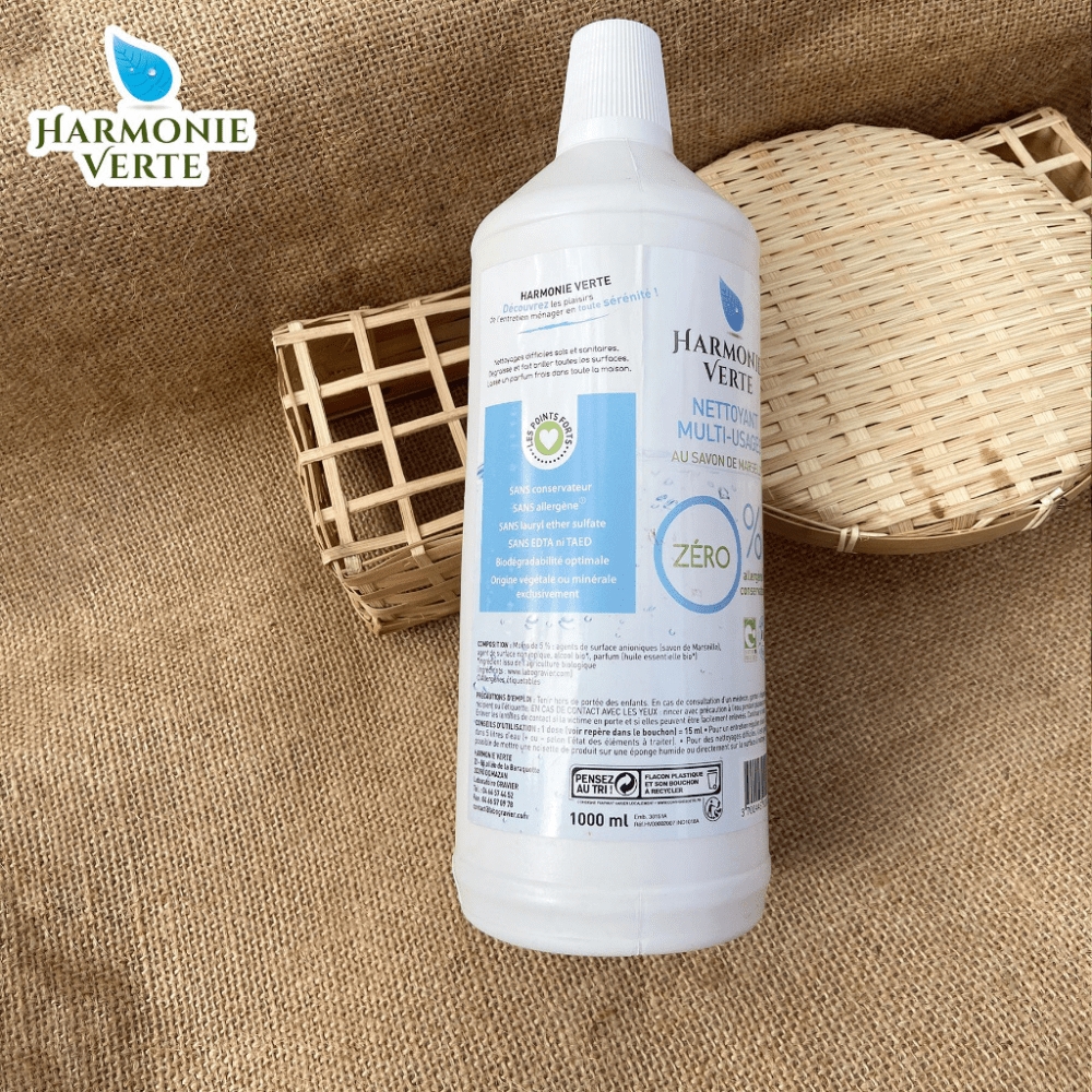 Tẩy rửa đa năng nhiều bề mặt hữu cơ Harmonie Verte 1 lít