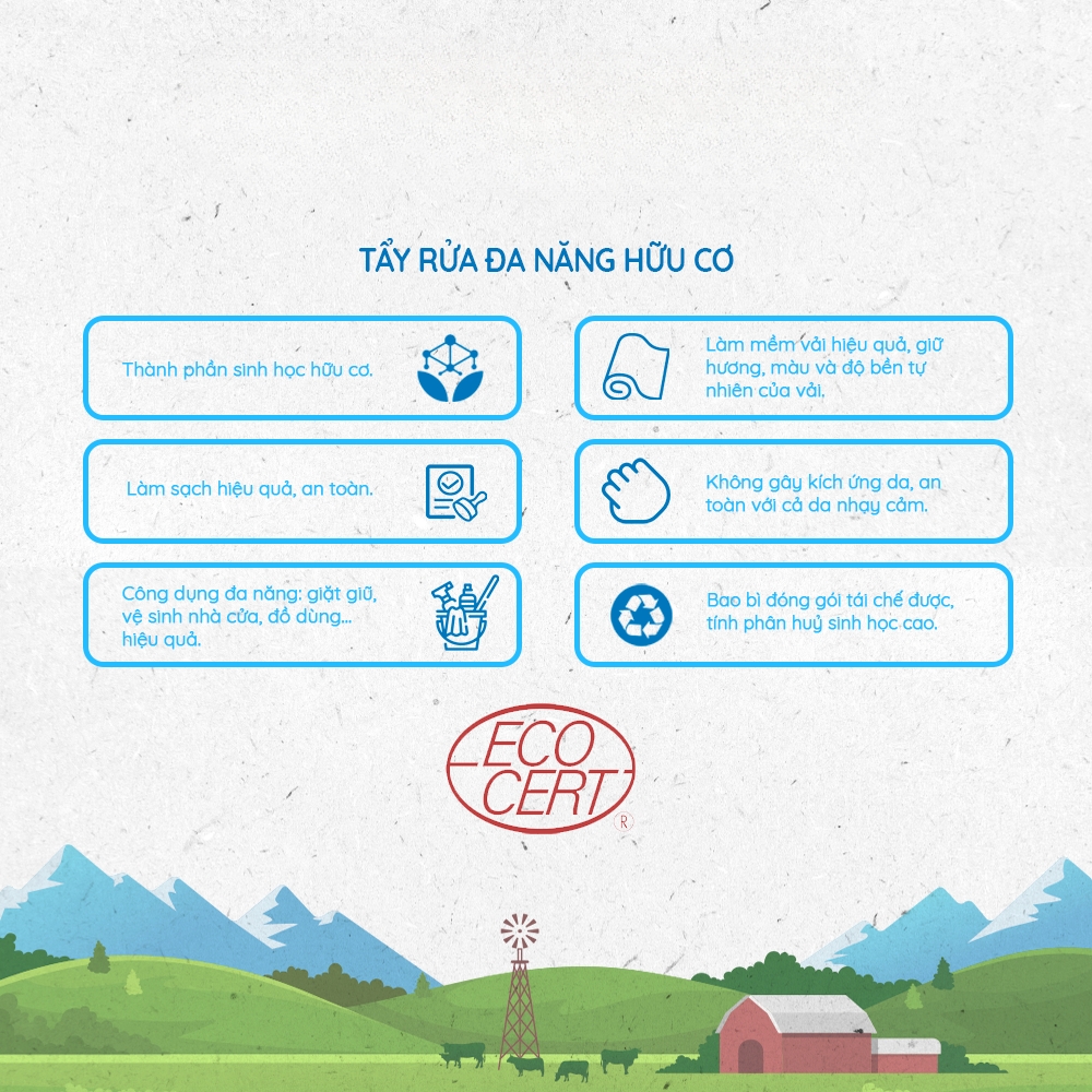 Tẩy rửa đa năng nhiều bề mặt hữu cơ Harmonie Verte 1 lít