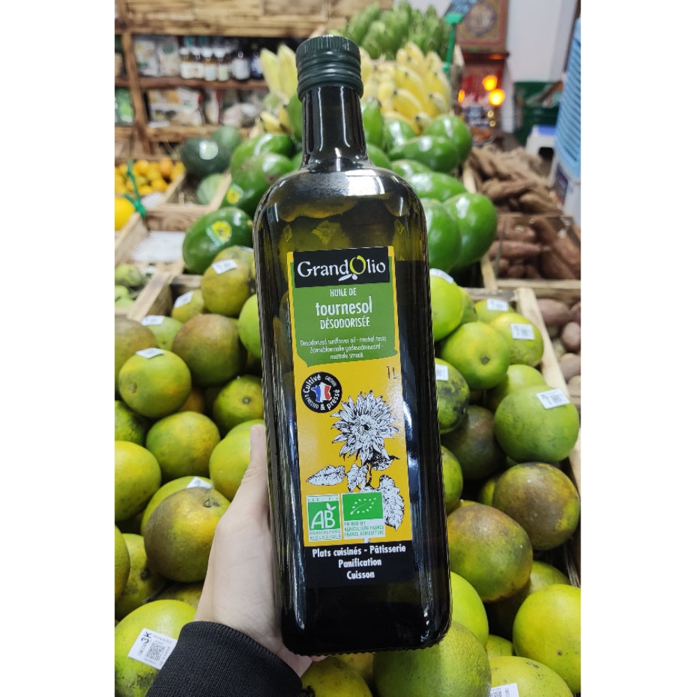 Dầu ăn hướng dương hữu cơ Grand Olio 1 lít