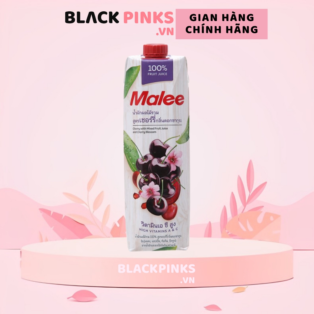 Nước ép nho/lựu & trái cây/berry & trái cây/Vải/Cherry không đường Malee 1 lít