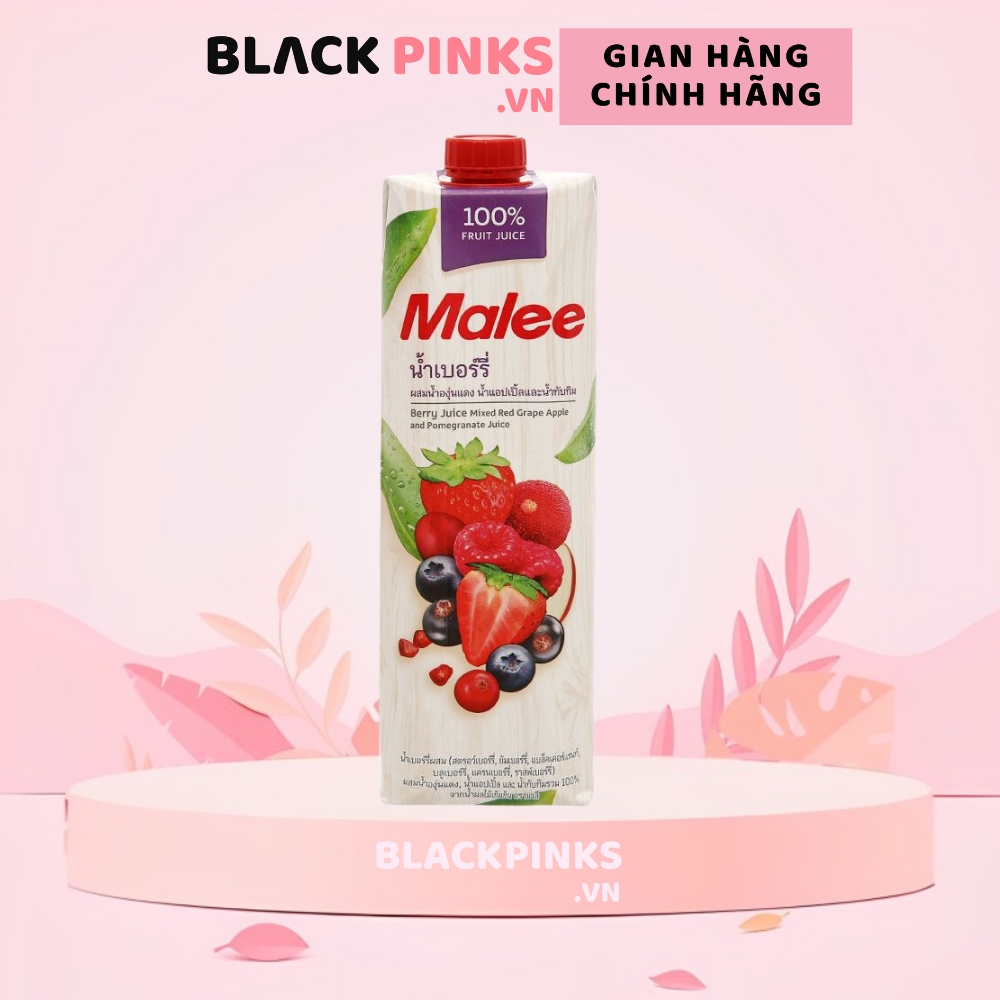 Nước ép nho/lựu & trái cây/berry & trái cây/Vải/Cherry không đường Malee 1 lít