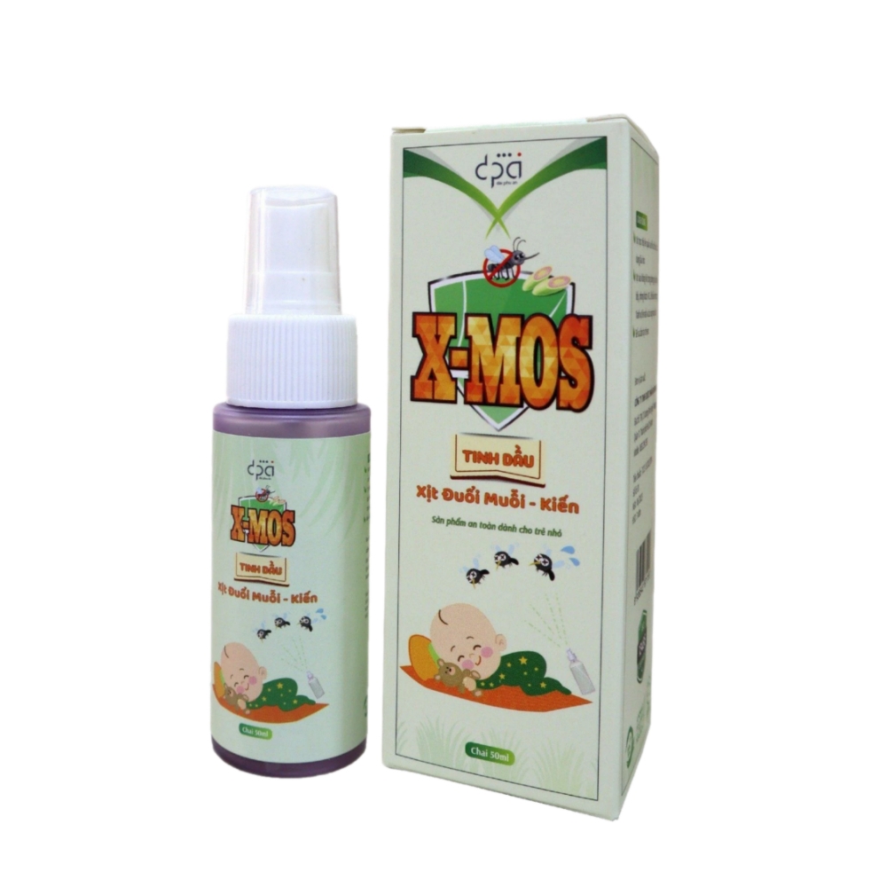 Tinh dầu xịt đuổi muỗi kiến sả chanh dừa X-Mos 50ml