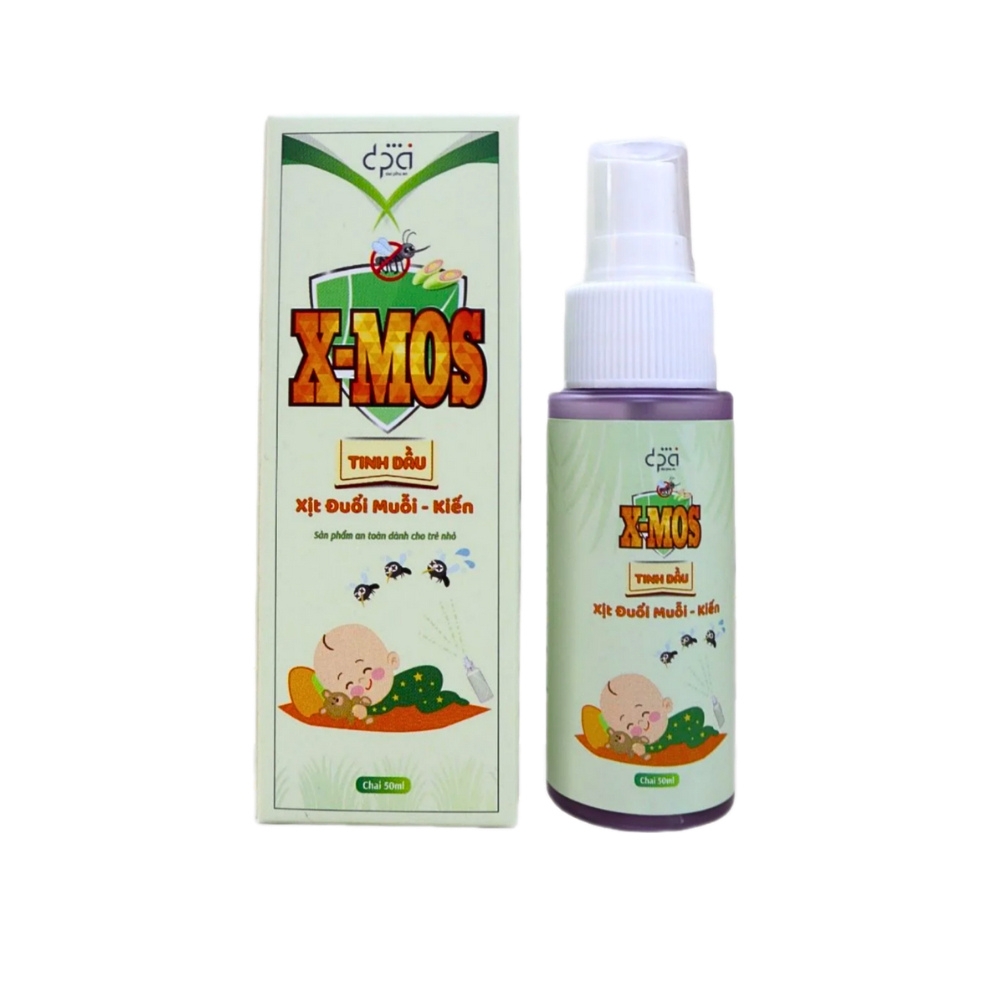 Tinh dầu xịt đuổi muỗi kiến sả chanh dừa X-Mos 50ml