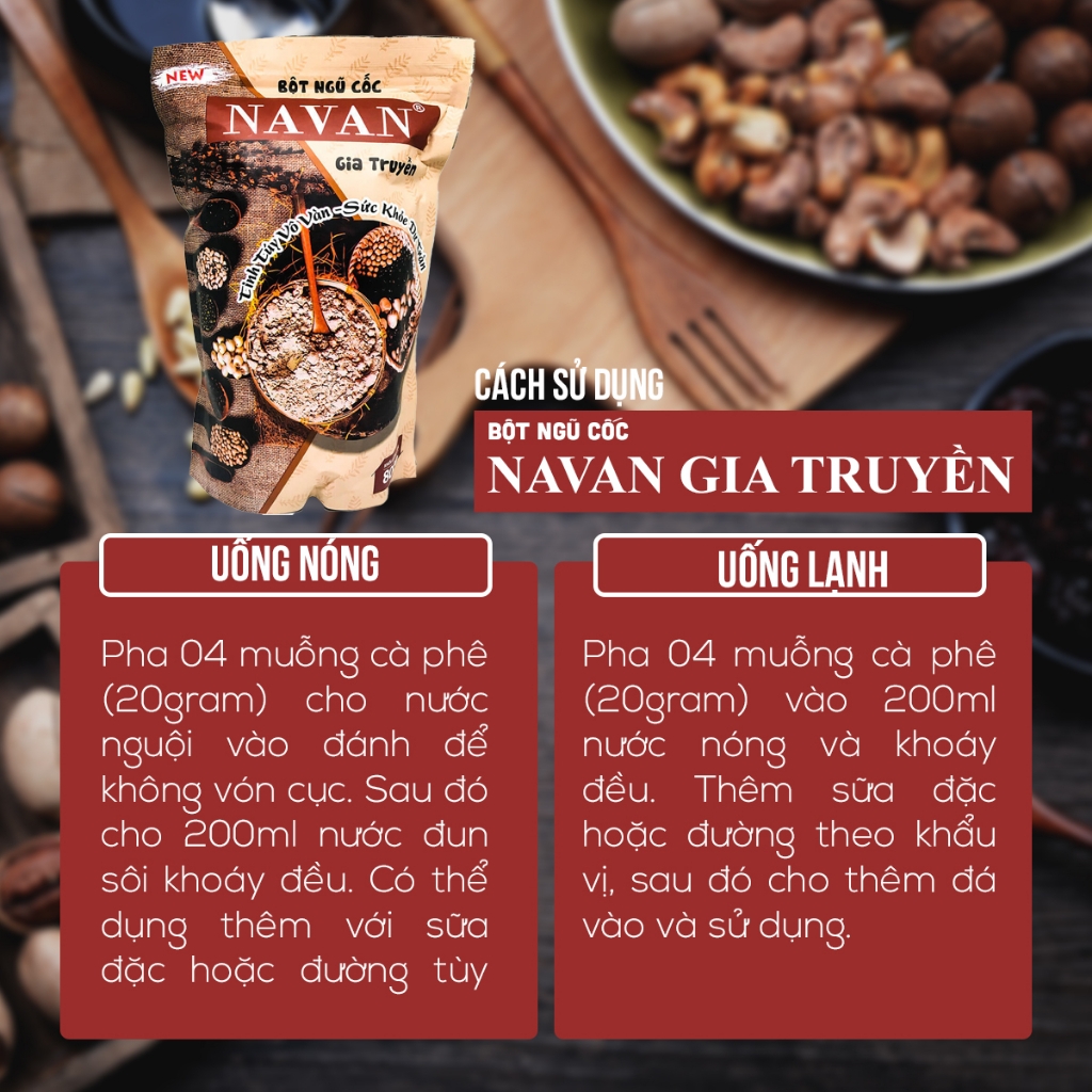 Bột ngũ cốc lợi sữa Navan (800g)