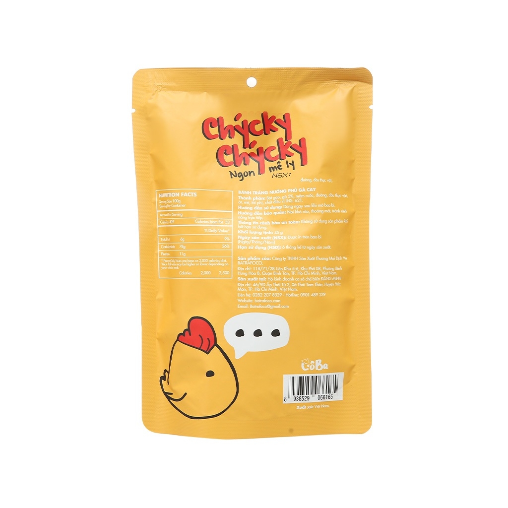 Bánh tráng nướng Cô Ba nhiều hương vị gói 45g