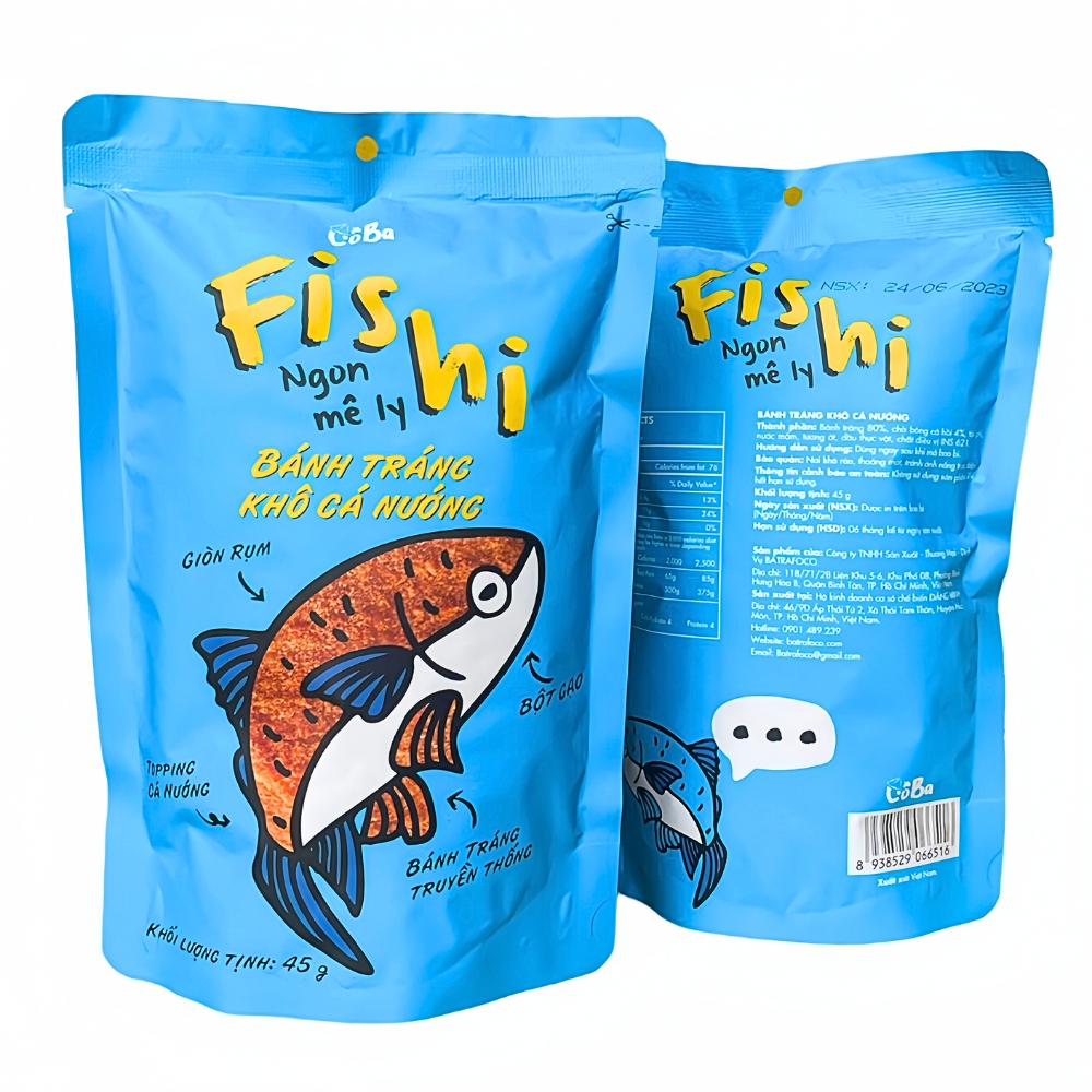 Bánh tráng nướng Cô Ba nhiều hương vị gói 45g